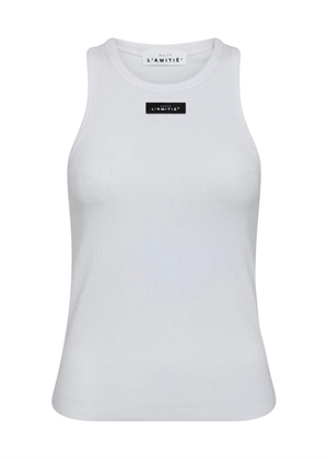 Rib badge tank Hvid HAUTE L'AMITIÉ